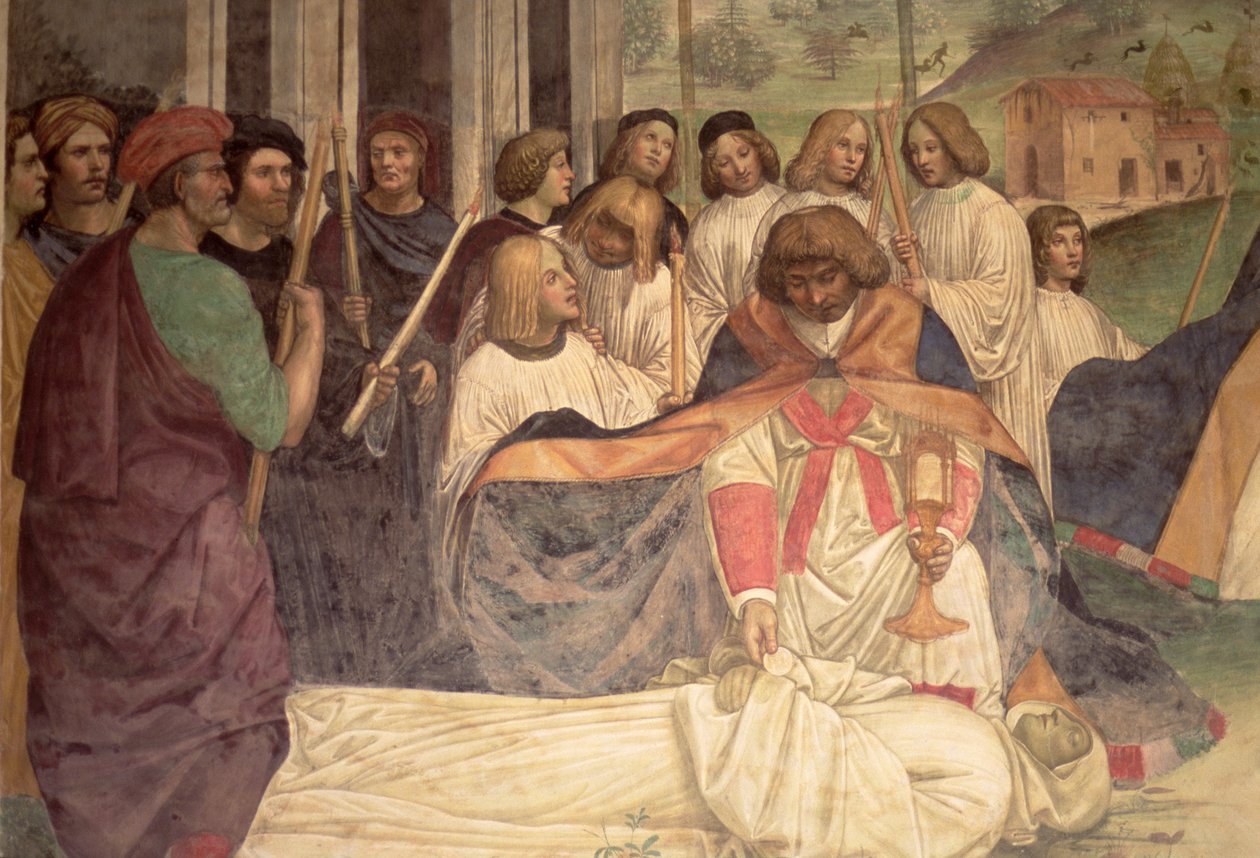 St. Benedikts død, fra St. Benedikts liv av L. Signorelli