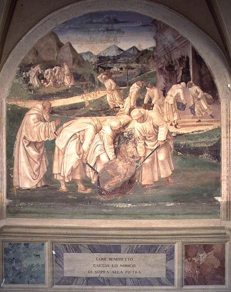 The Life of St. Benedict (fresco) (detalj) av L. and Sodoma G. Signorelli