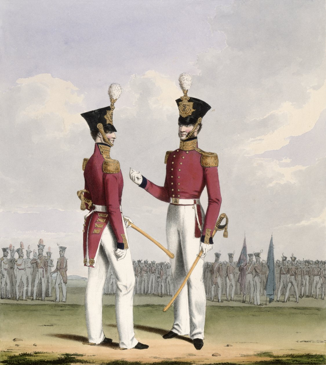 Field Officers of the Royal Marines, plate 2 fra 