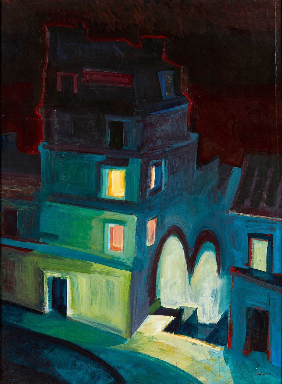Nocturne (olje om bord) av Lachlan Goudie