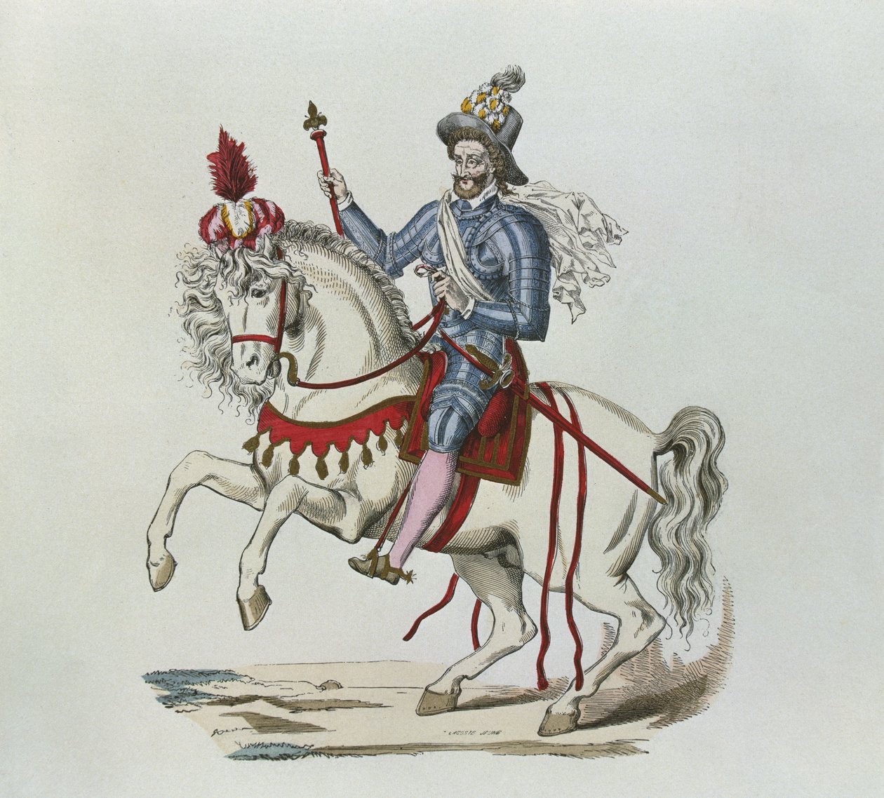 Rytterportrett av Henri IV i 1596 av Lacoste jeune