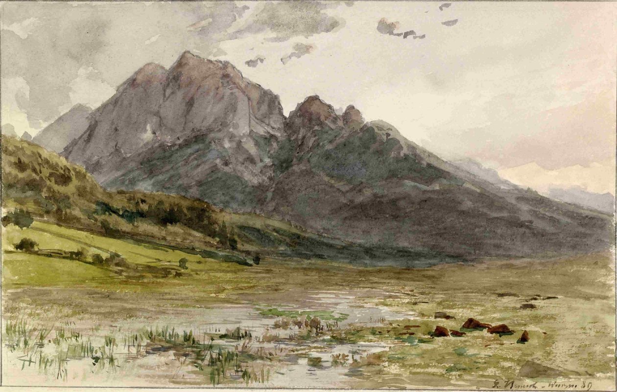 Podkorenska -dalen med fjellmassiv av Ladislav Benesch