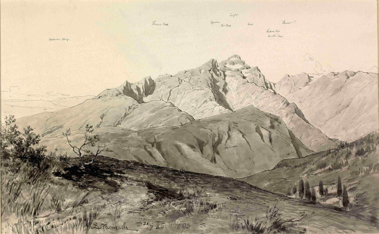 Triglav fra Golicen av Ladislav Benesch