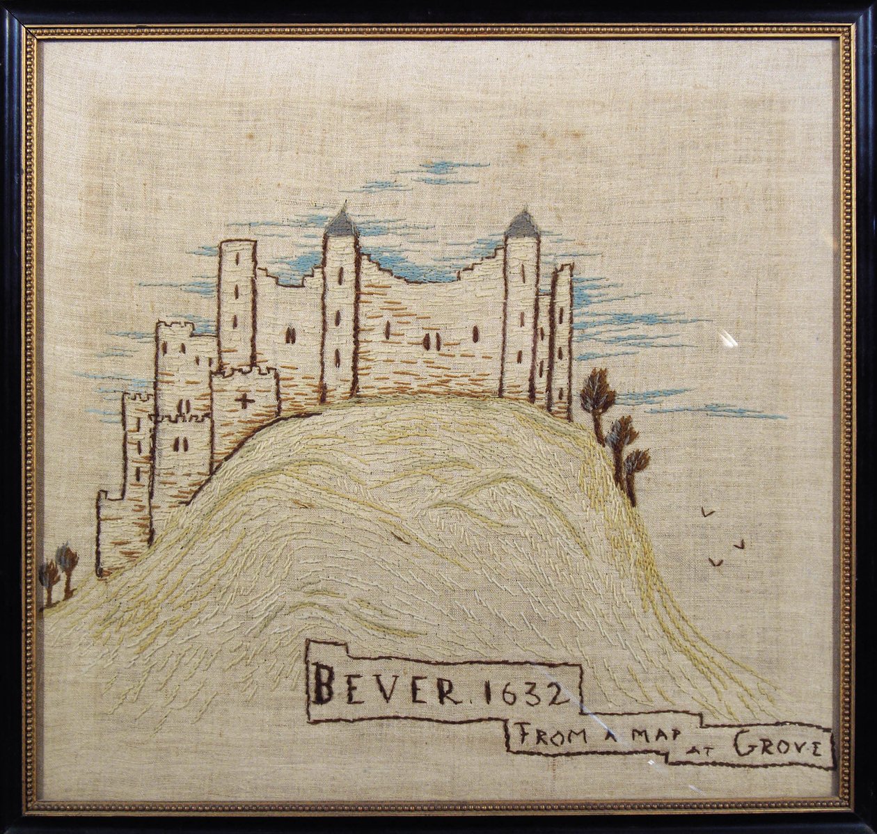 Tapestry of the Second Castle, etter en original fra 1632 (ull) av Lady Victoria Manners