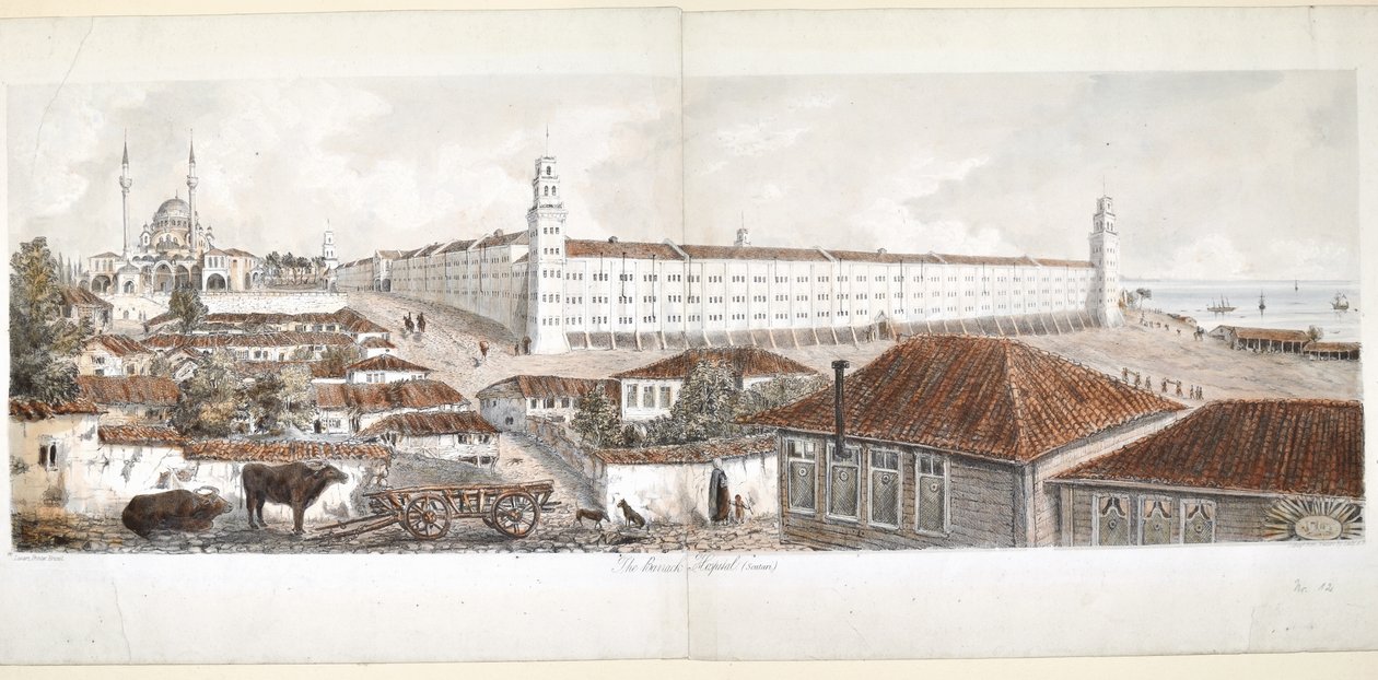 Utsikt over Barrack Hospital i Scutari, 1857 av Lady Alicia Blackwood