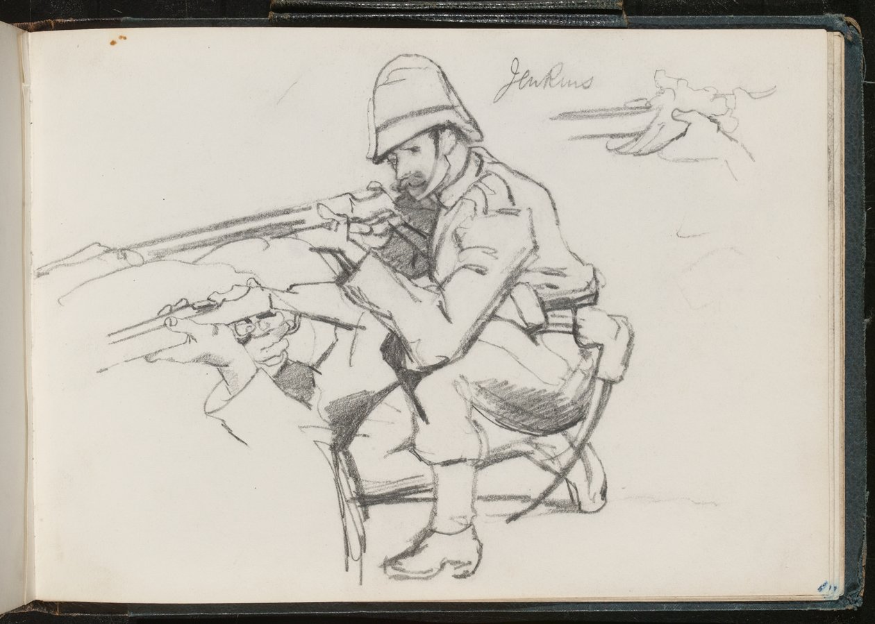 ?Jenkins? knelende for å skyte, 1879 av Lady Butler