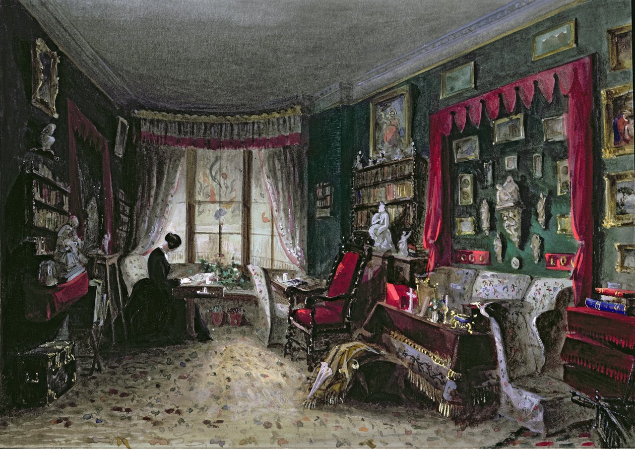 Vår stue i London, 1849 av Lady Honoria Cadogan