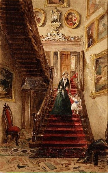 Trappen, Grimstone (akvarell) av Lady Honoria Cadogan
