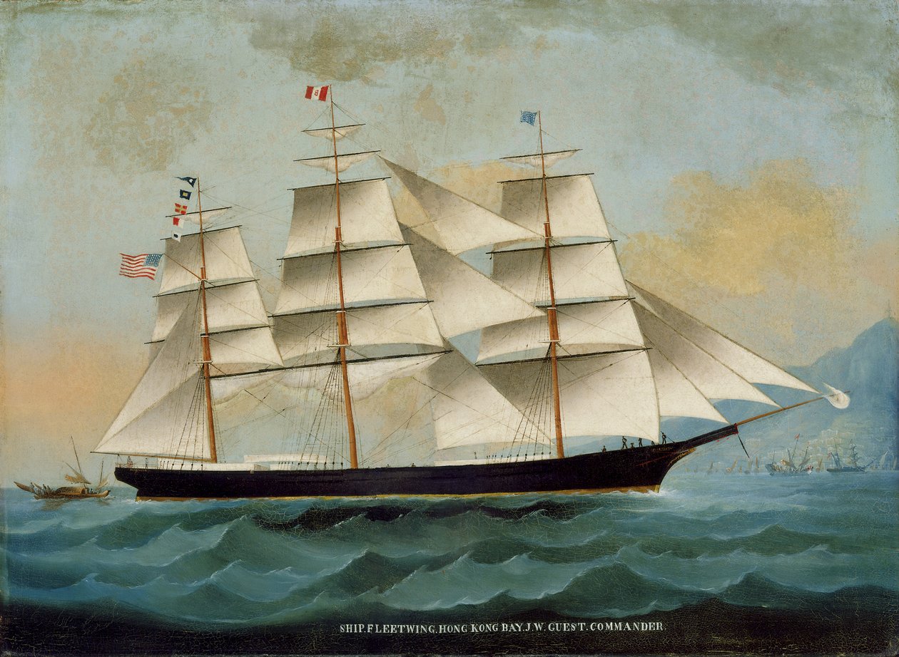 The Ship Fleetwing, Hong Kong Bay, J. W. Guest, kommandør av Lai Sung