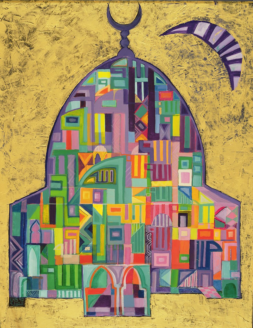 The House of God II, 1993-94 (akryl på lerret) av Laila Shawa