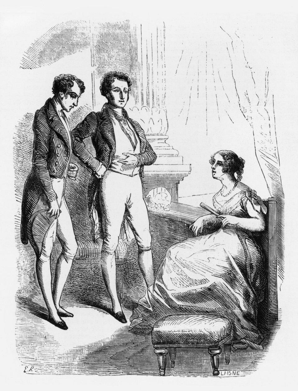 Rastignac introdusert for Madame de Nucingen, illustrasjon fra 