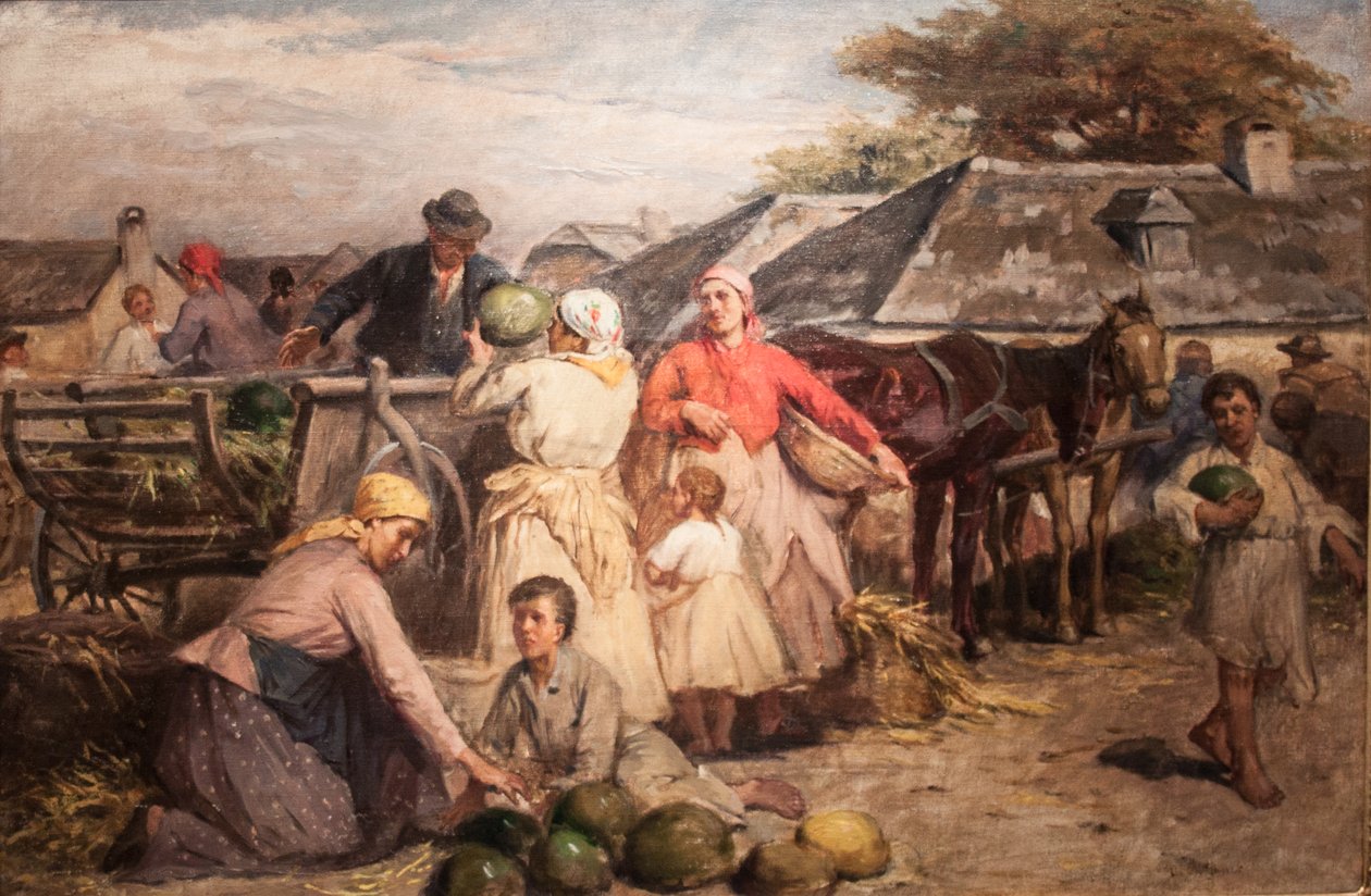 Dinnyevasarn Engelsk: Market_of_Melonsn av Lajos Deak Ebner