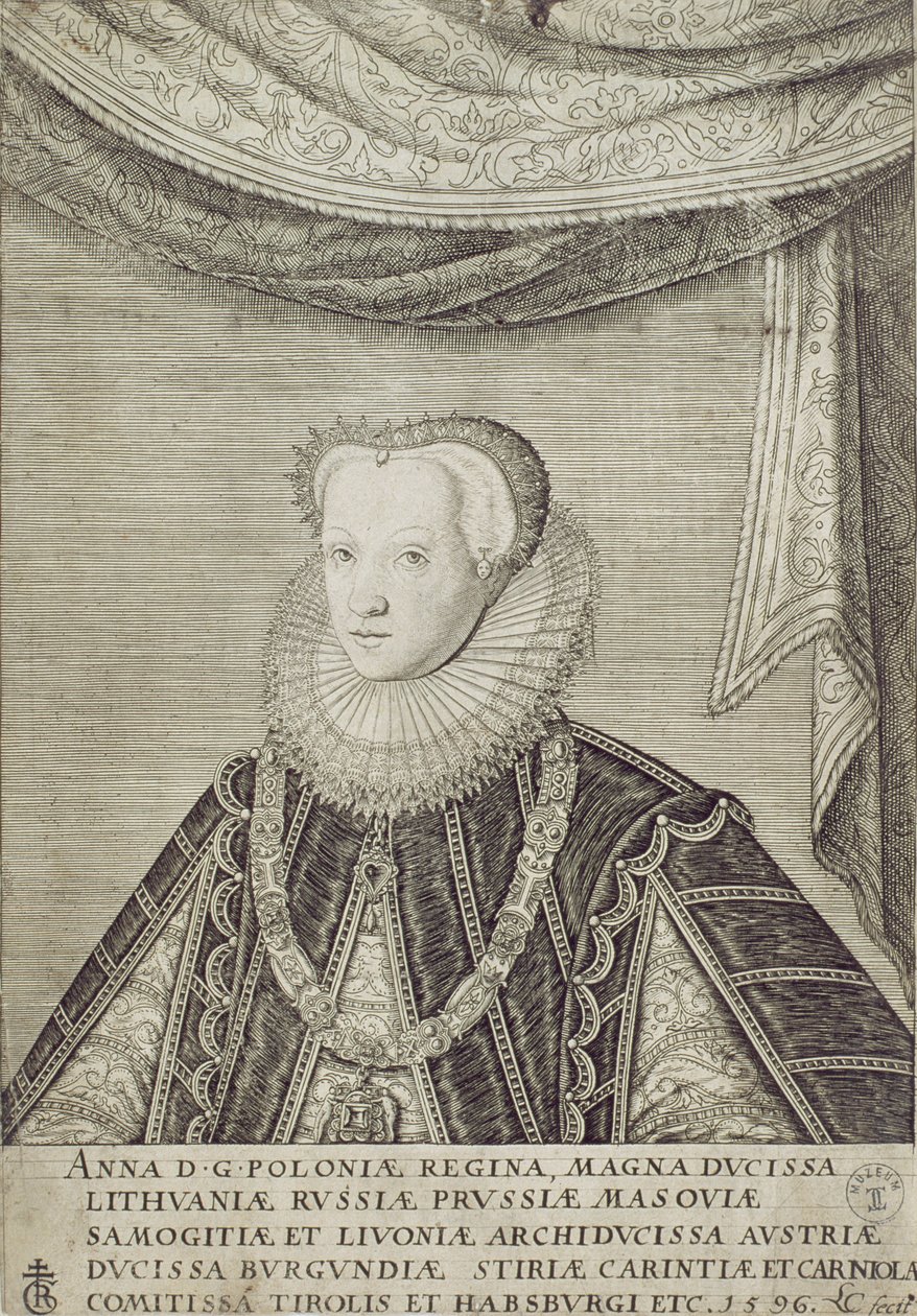 Anna Habsburg (1573-98) dronning av Polen, 1596 av Lambert Cornelis