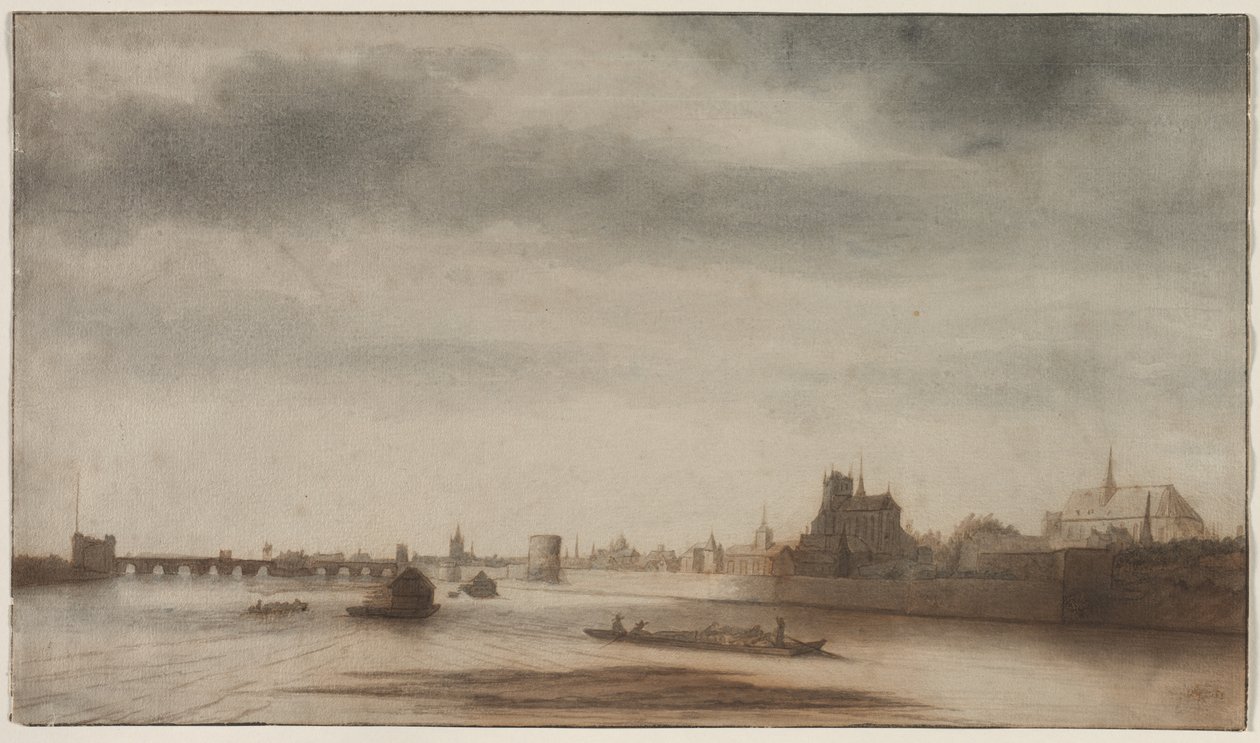 Utsikt over Orléans fra Loire av Lambert Doomer