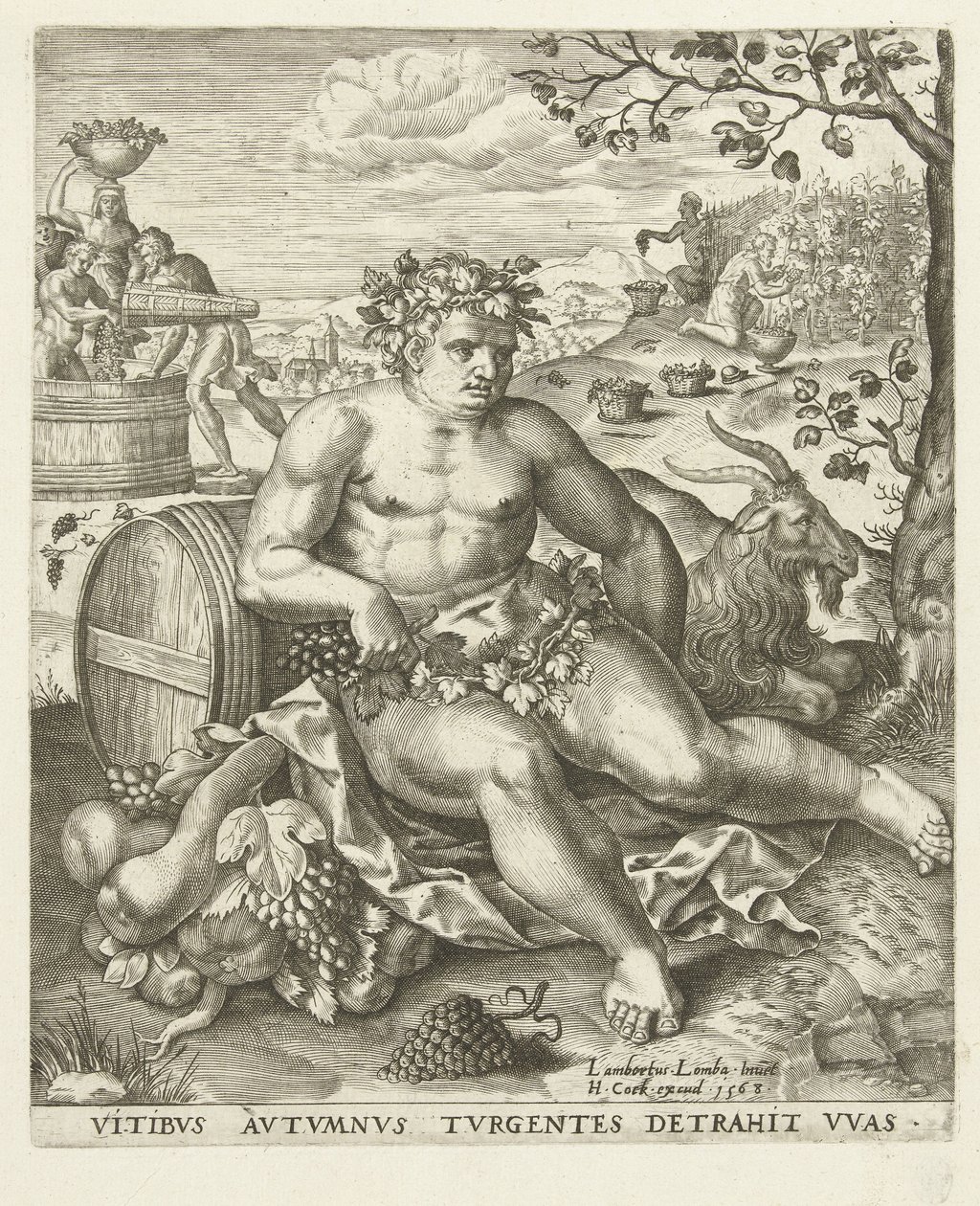 Høst: Bacchus og druehøsten The Four Seasons (serietittel) av Lambert Lombard