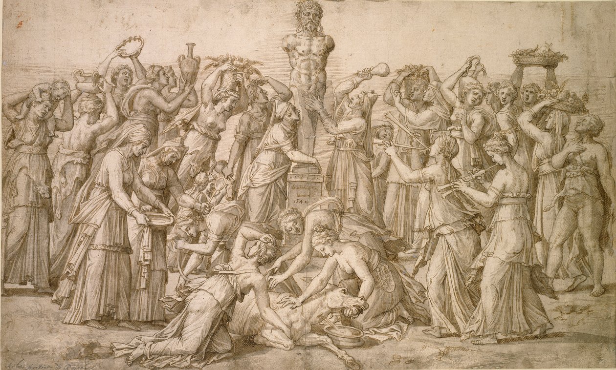 Offer til Priapus, 1540 av Lambert Lombard