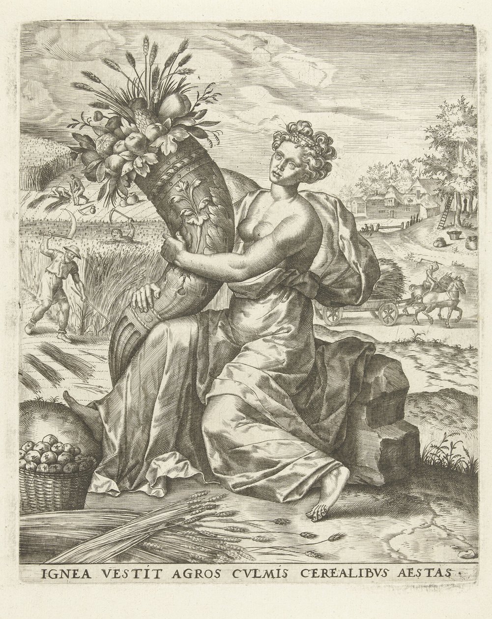 Sommer: Ceres med et overflødighetshorn The Four Seasons (serietittel) av Lambert Lombard