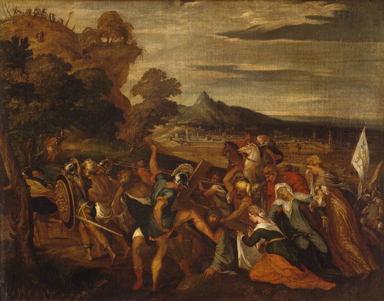 Road to Calvary av Lambert Sustris (ca 1515-etter 1560) av Lambert Sustris