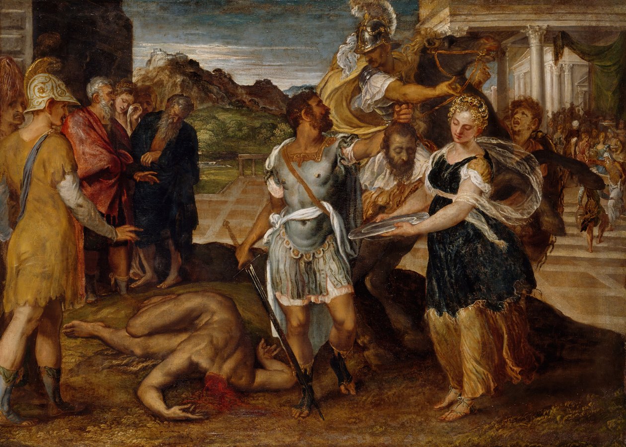 Henrettelsen av døperen Johannes, 1500-tallet. av Lambert Sustris