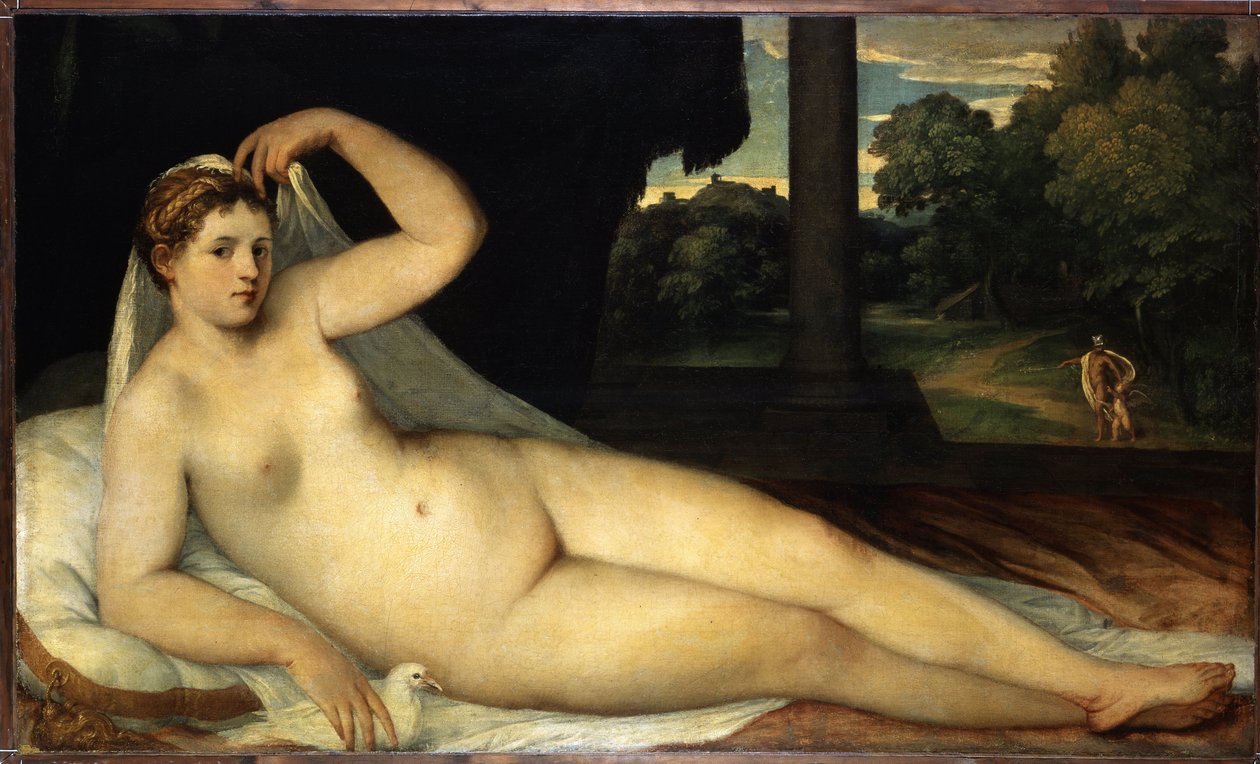Venus (Venus). Maleri av Lambert Sustris (1515 eller 1520-etter 1591). Olje på lerret av Lambert Sustris