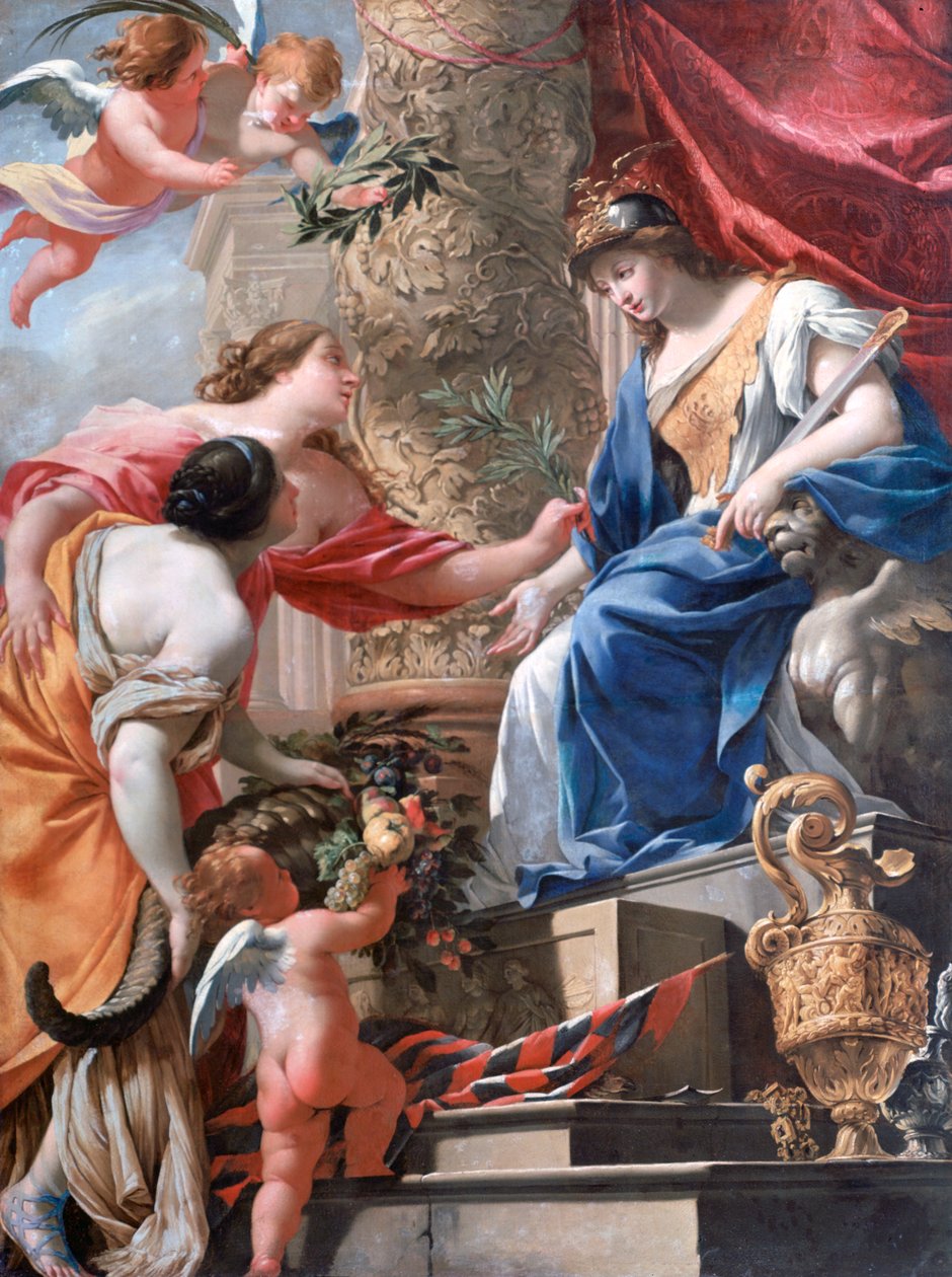 Venus og Amor ca 1535-1560 av Lambert Sustris