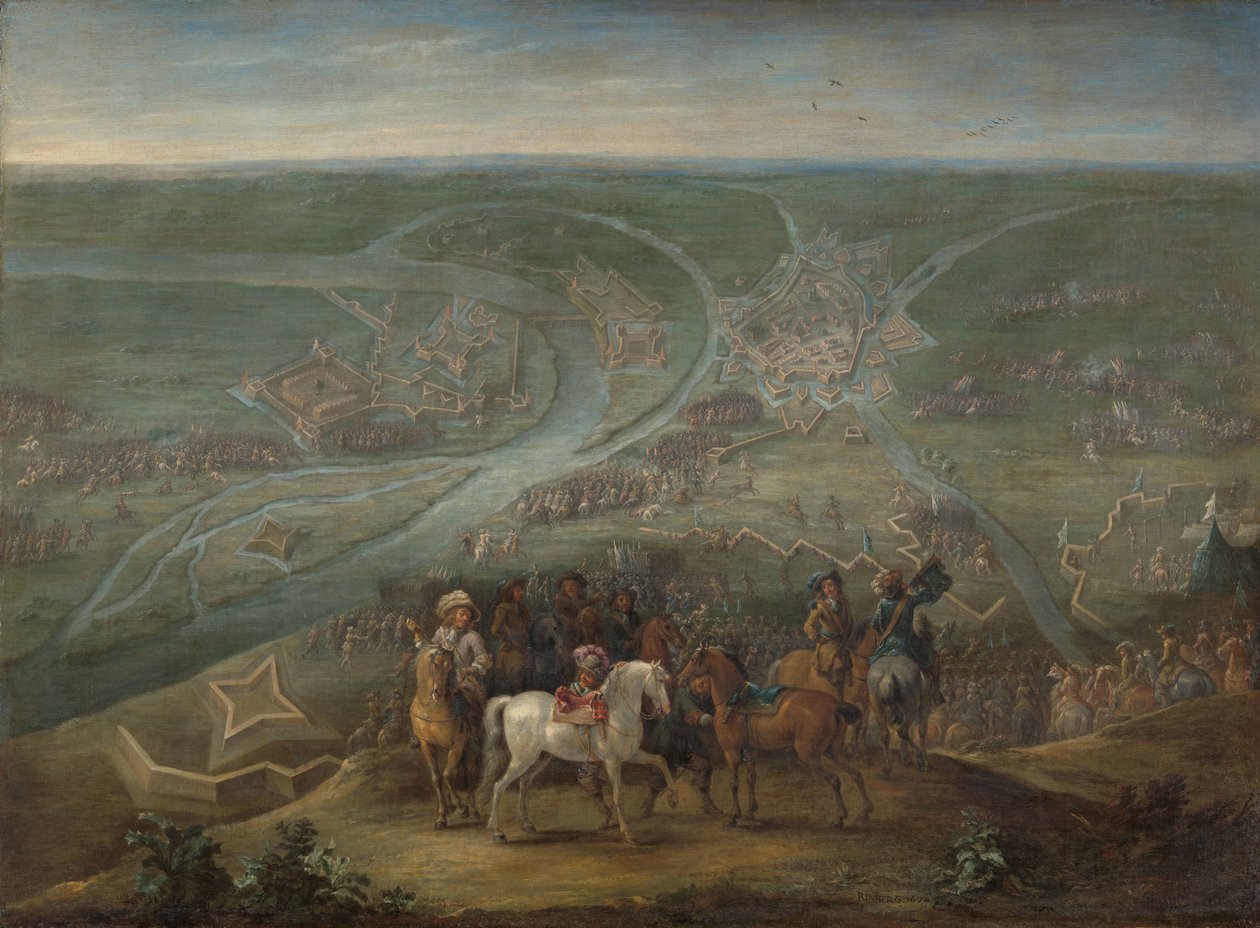 Franske befal ved beleiringen av Rheinberg, 1672 av Lambert de Hondt (II)