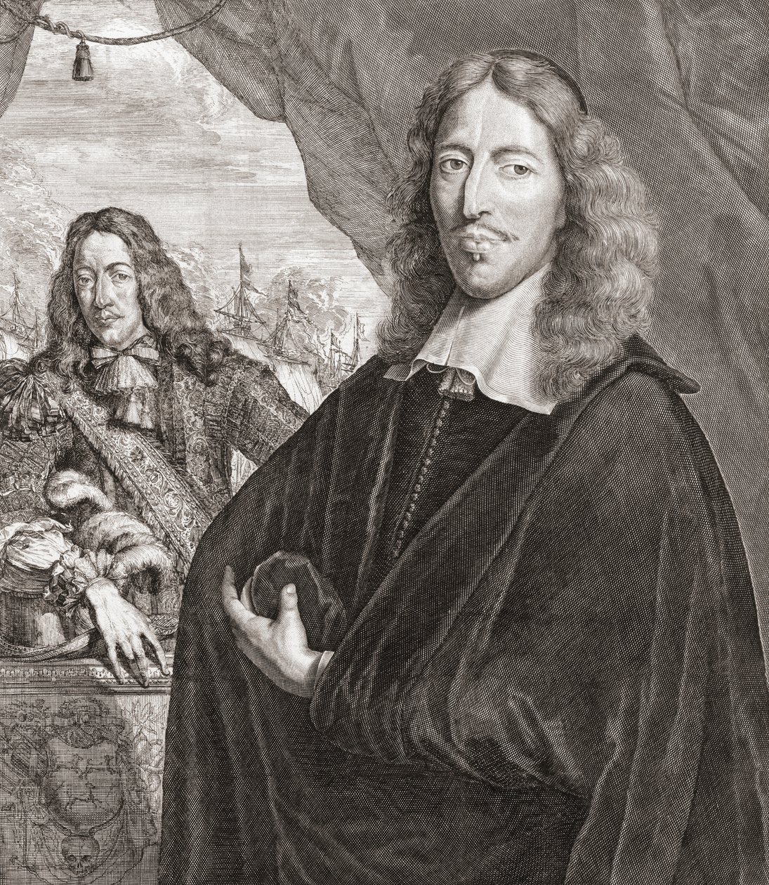 Johan de Witt aka Jan de Witt (til høyre) og broren Cornelis de Witt. av Lambert de Visscher
