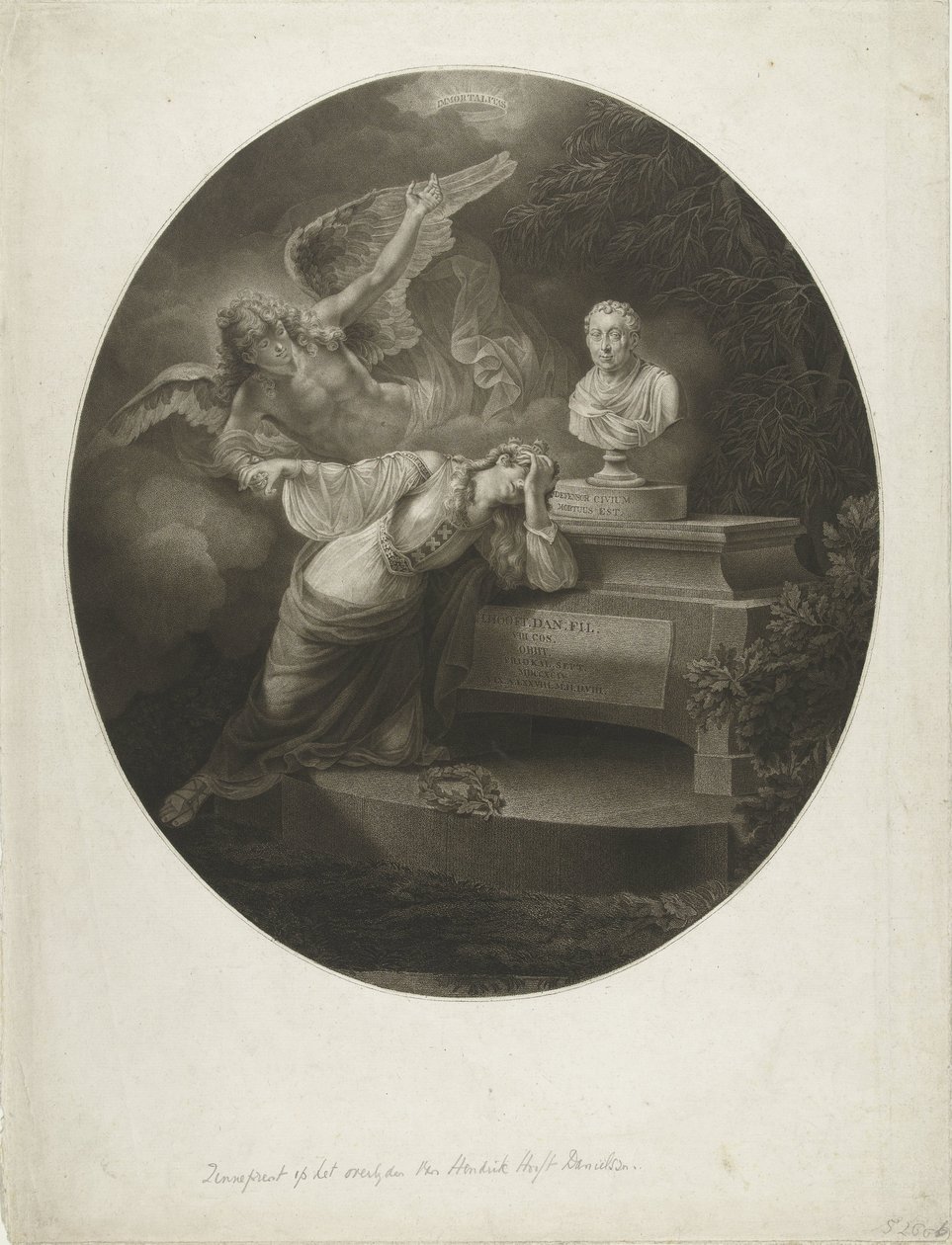 Minnetrykk for Hendrik Hooft Daniëlsz. av Lambertus Antonius Claessens