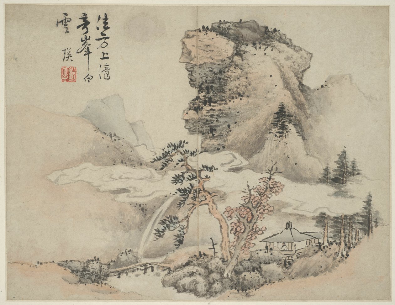 Landskap i stil med eldgamle mestere: etter Fang Congyi (aktiv ca. 1340-80) av Lan Ying