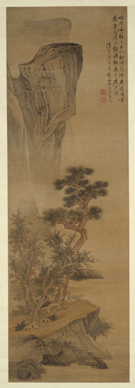 Landskap i stil med Li Tang av Lan Ying