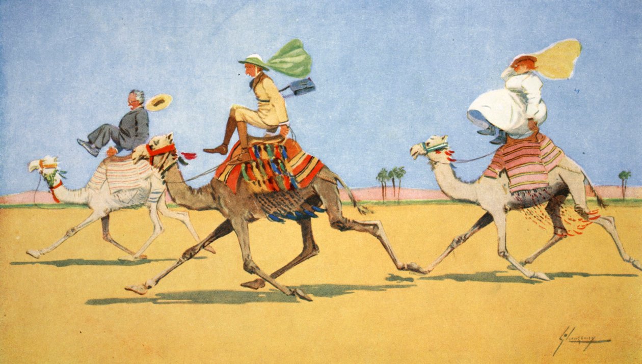 Cup and Ball - kamelens favorittspill, fra "The Light Side of Egypt", 1908 av Lance Thackeray