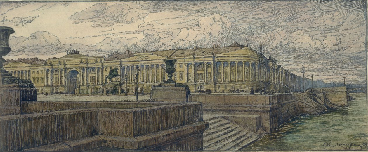 Senatsplassen i St. Petersburg, 1904 av Lanceray