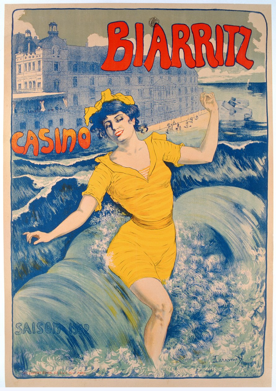 Biarritz Casino plakat av Larramet Larramet