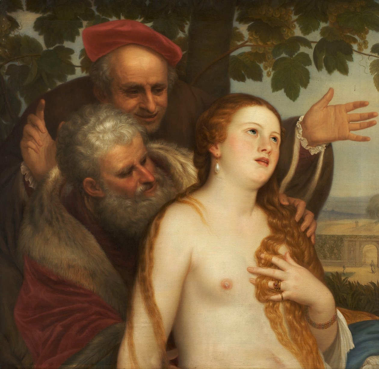 Kopi av Tizians Suzanne ved badet hennes av Lars Hansen