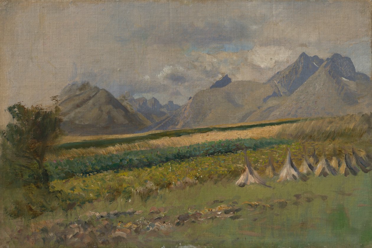Høye Tatra fra Strážky, 1878-80 av Laszlo Mednyanszky
