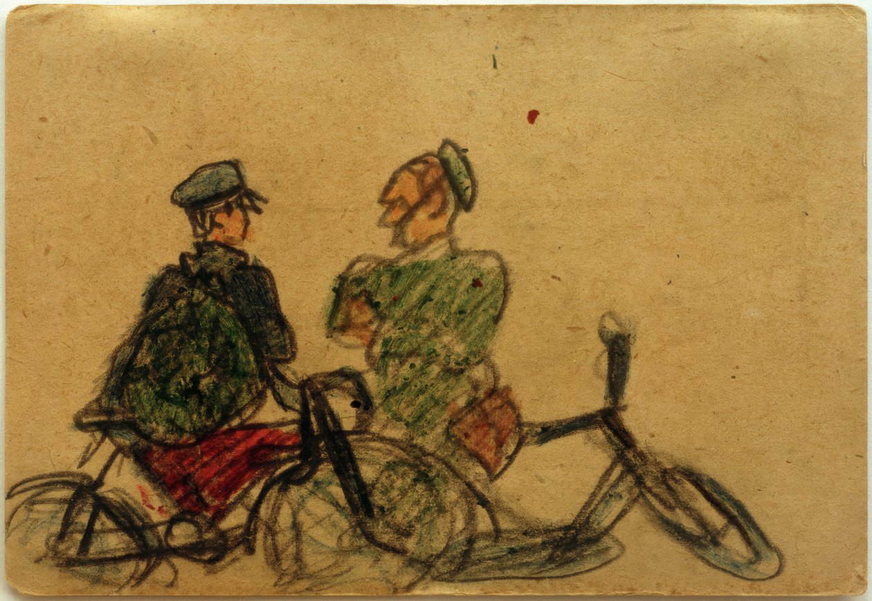 Uten tittel (snakker med syklister) av Laszlo Moholy Nagy