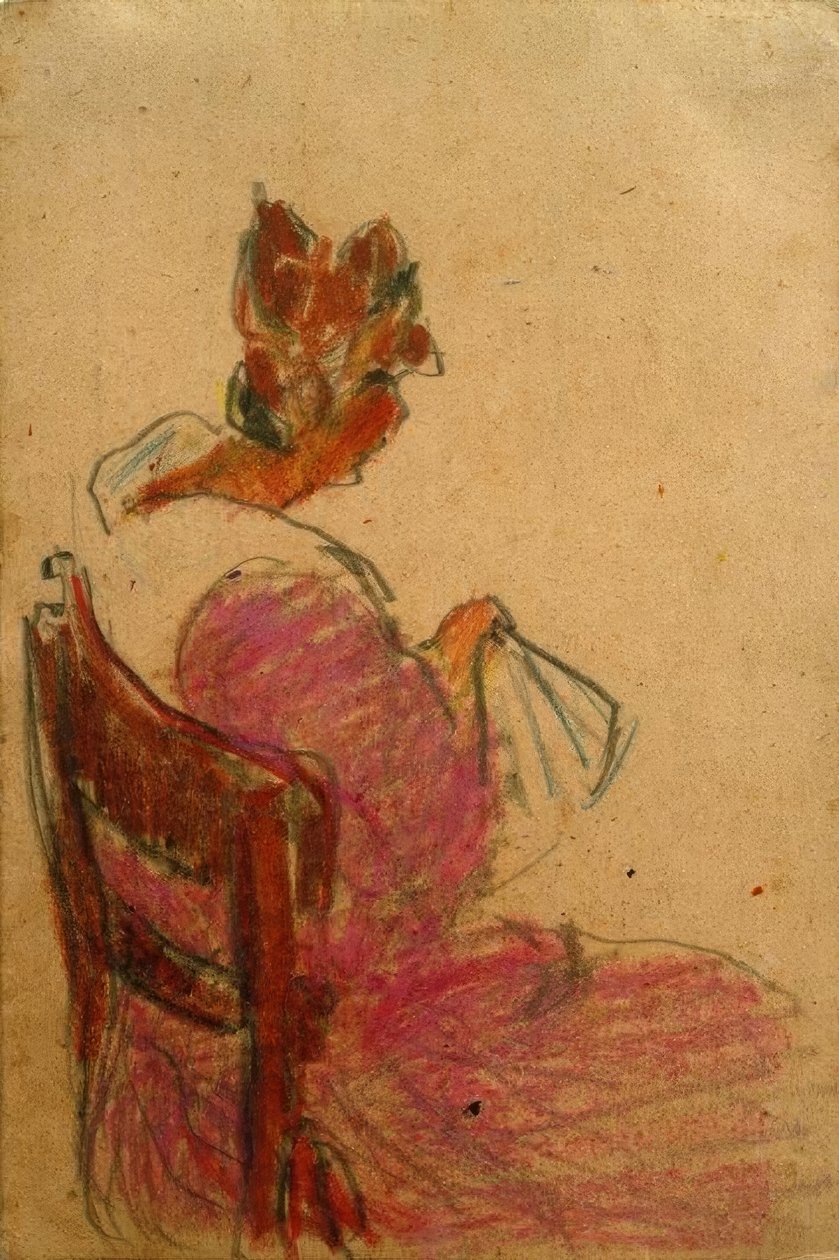 Uten tittel (kvinne sitter på stol, fra høyre) av Laszlo Moholy Nagy