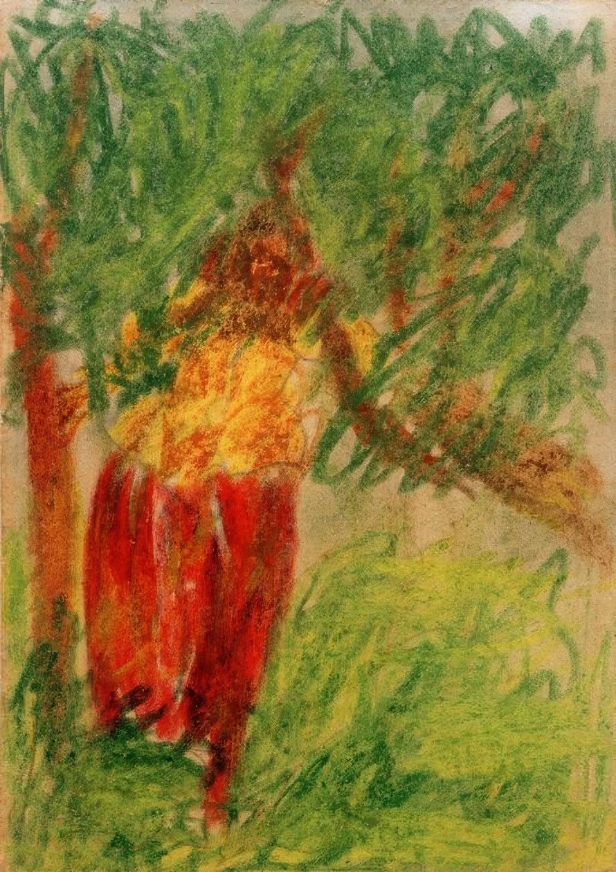 Uten tittel (kvinne som står under et tre) av Laszlo Moholy Nagy