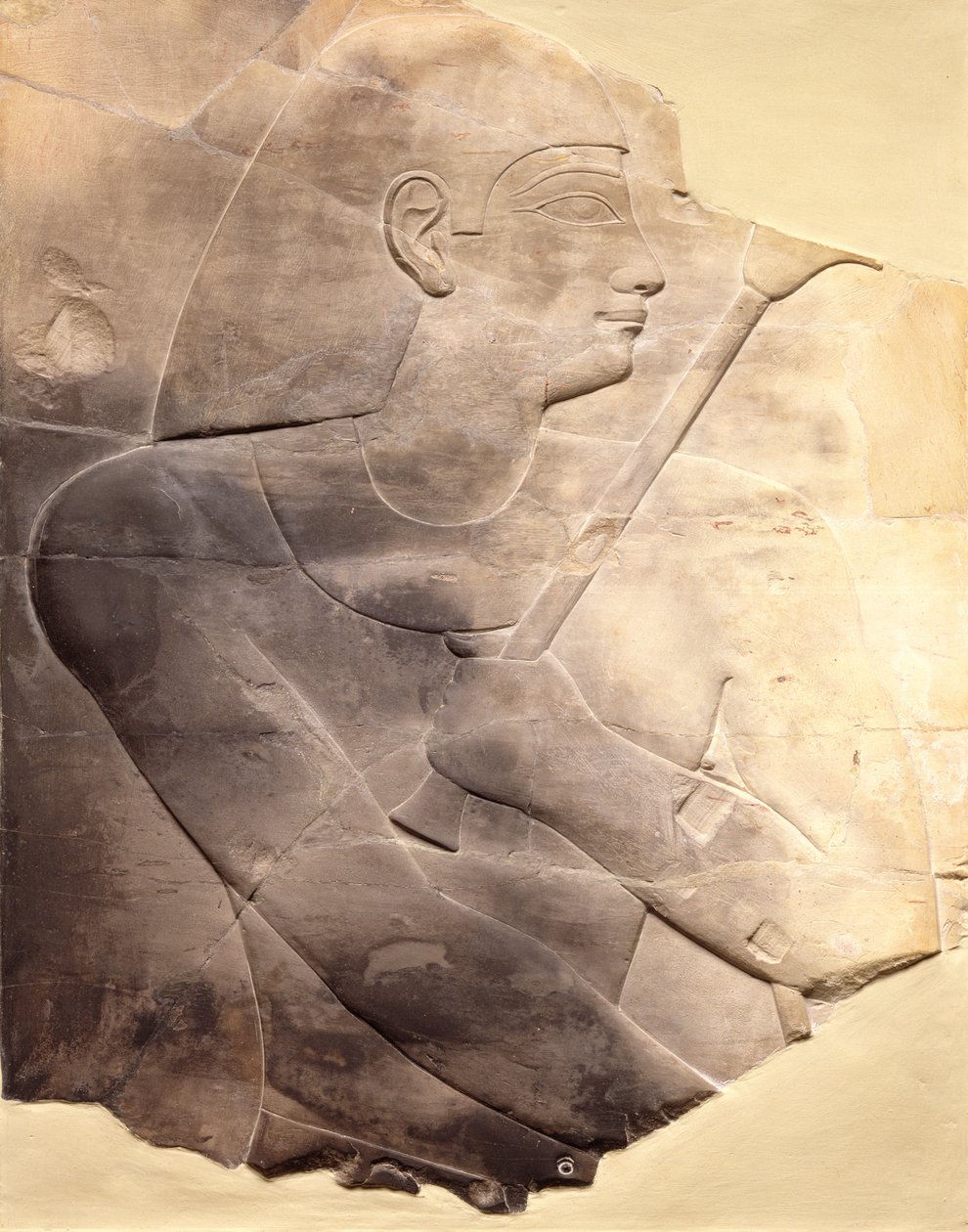 Relieff av en høy embetsmann, muligens fra Theben, ca. 670-650 f.Kr. (kalkstein) av Late Period Egyptian