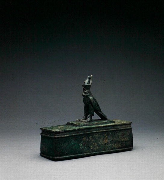 Falcon relikvieskrin (bronse) (bronse) av Late Period Egyptian