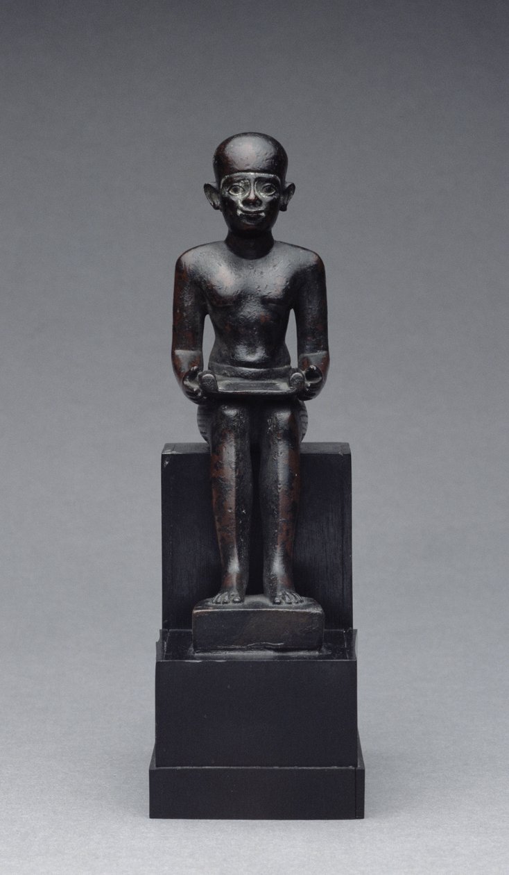Figur av Imhotep (ca. 2635-2595 f.Kr.) Sen periode (bronse) av Late Period Egyptian