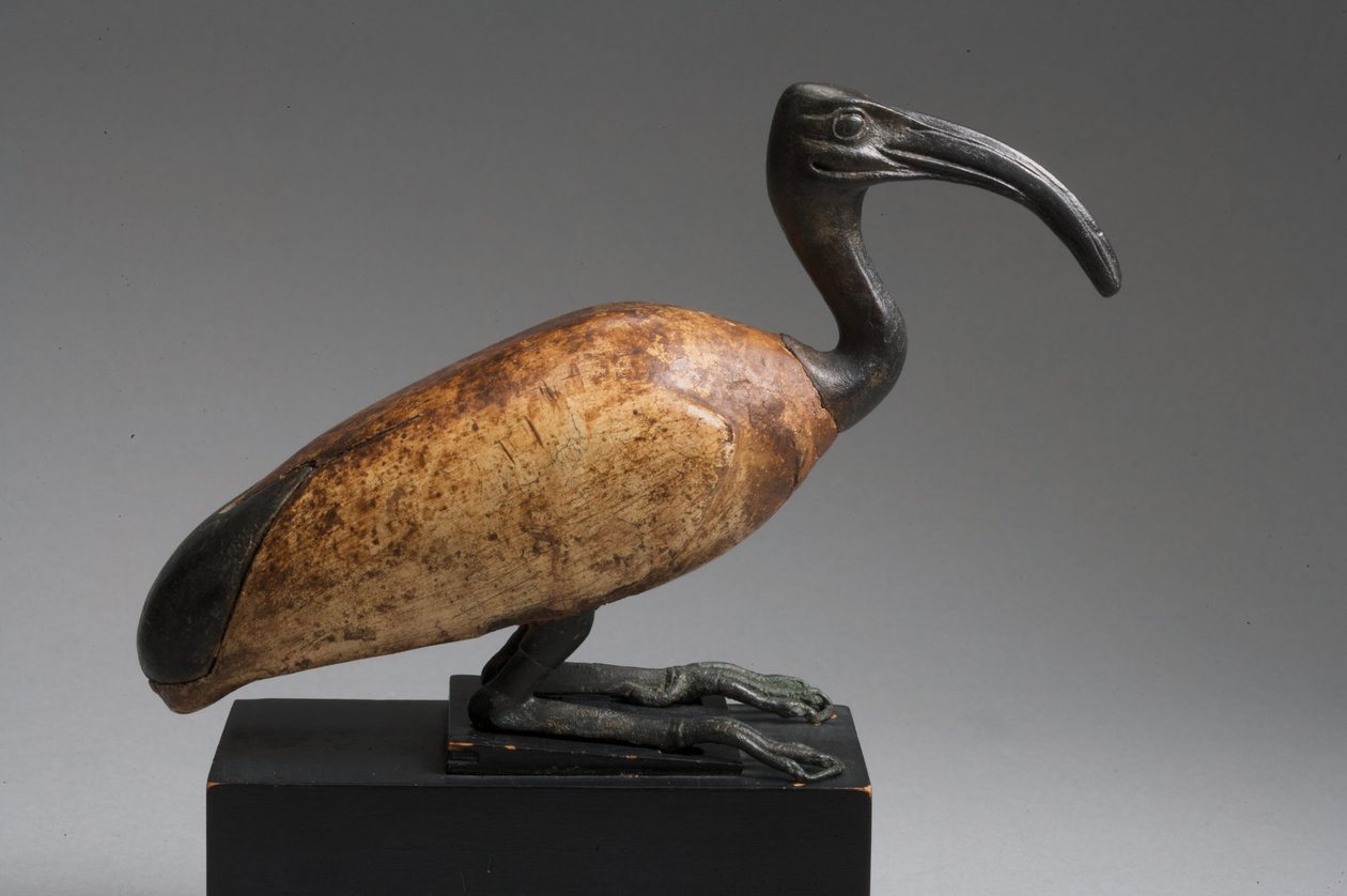 Ibis (bronse og tre) av Late Period Egyptian