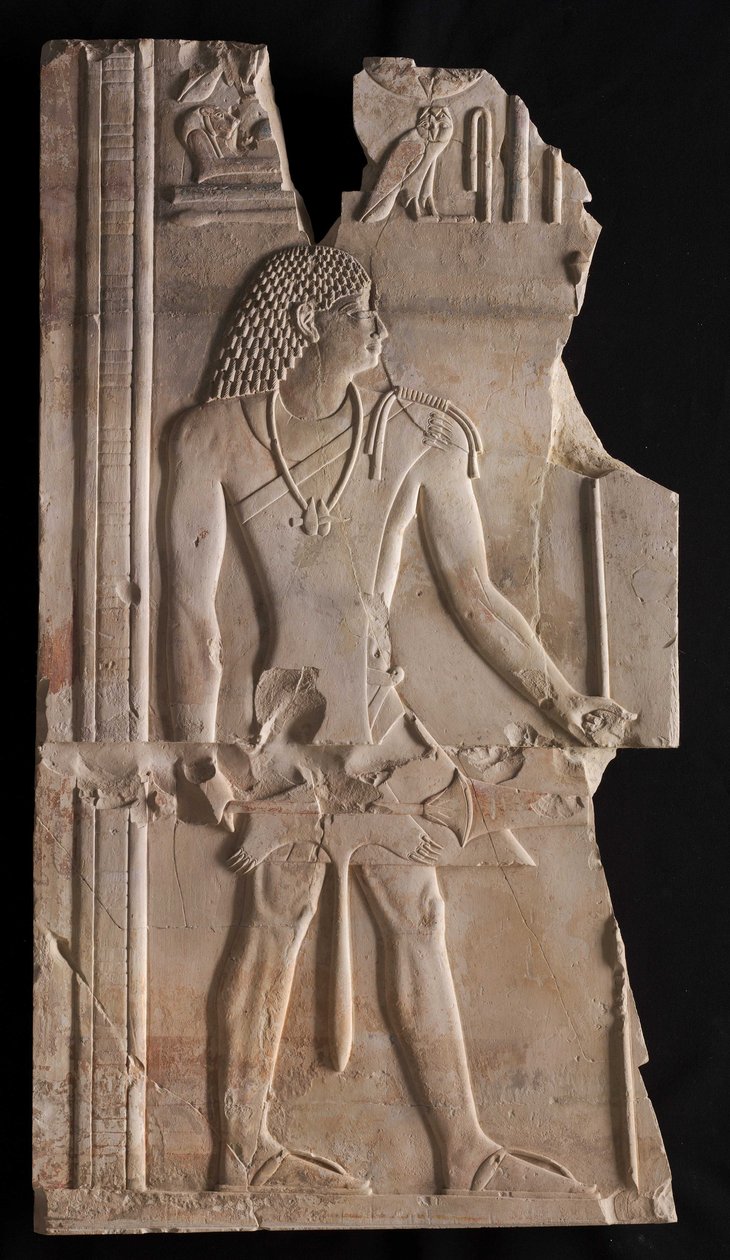 Mentuemhat som prest med stav og septer, ca. 667-647 f.Kr av Late Period Egyptian