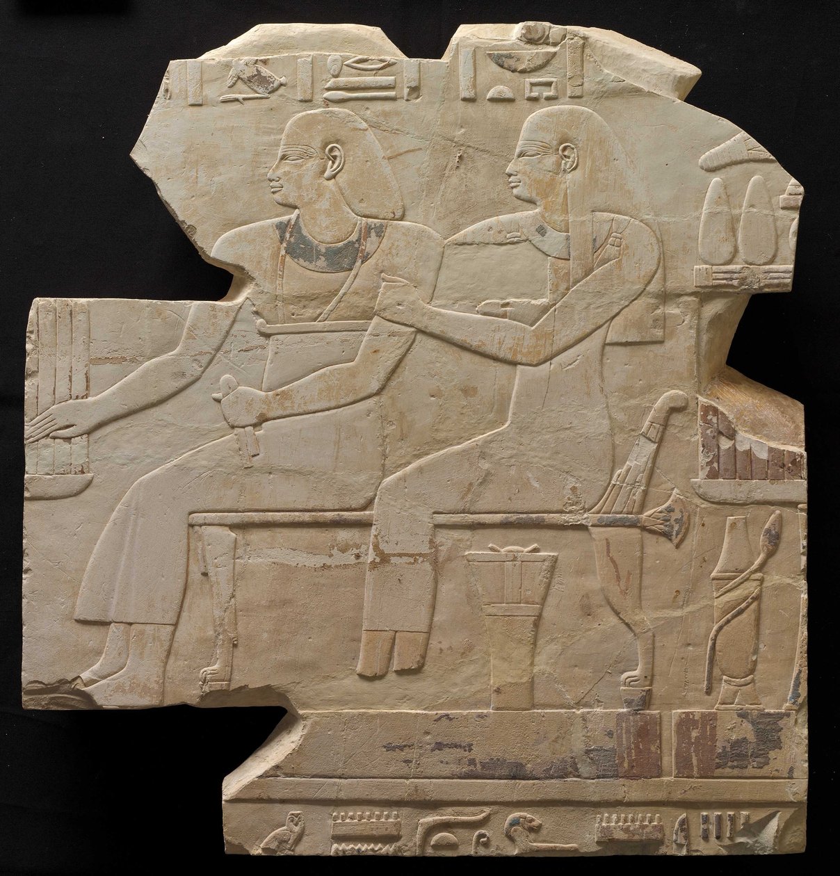 Sittende par: Mentuemhats forfedre, ca. 667-647 f.Kr. av Late Period Egyptian