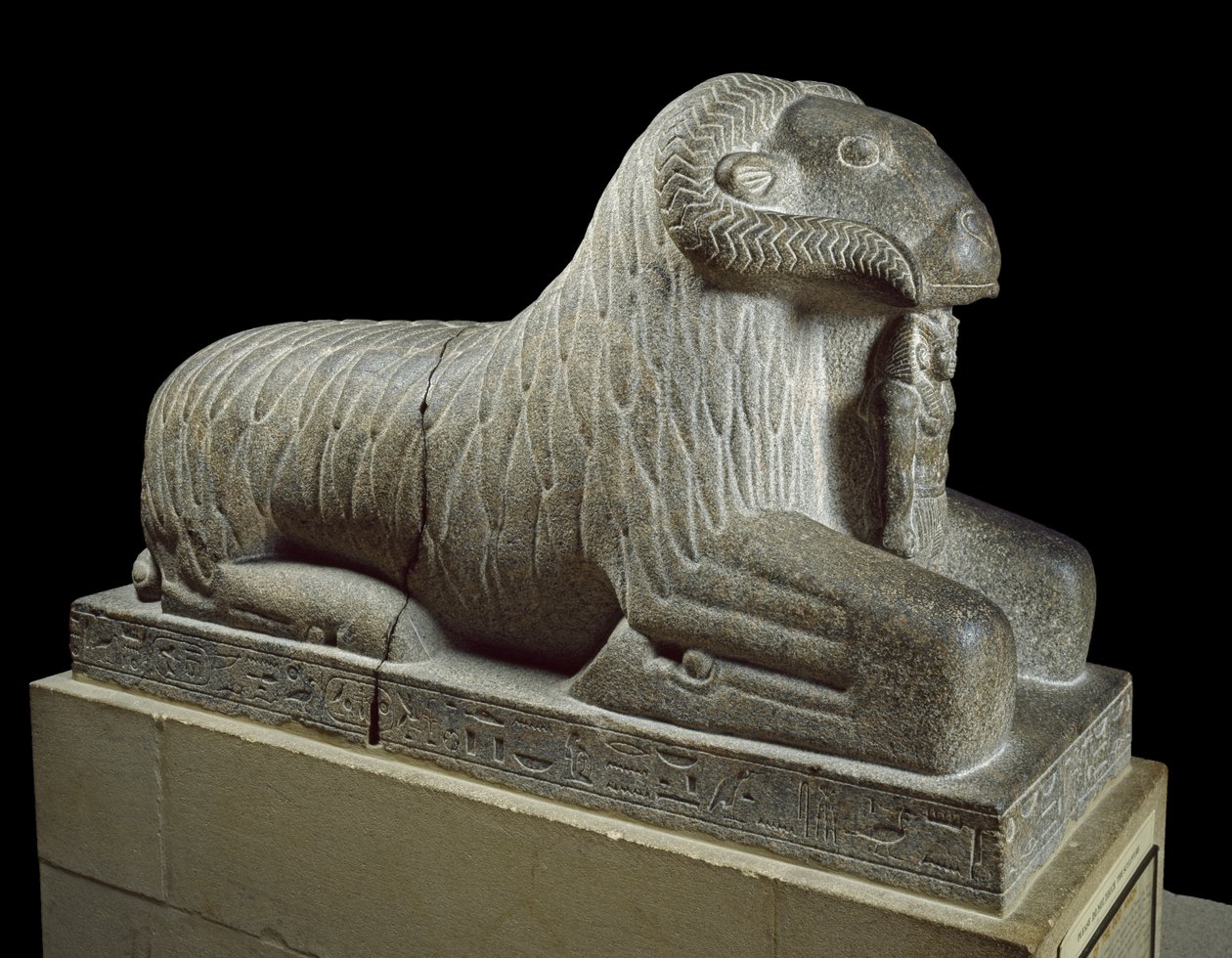 Statue av væren til Amun, ca. 680 f.Kr. (granitt) av Late Period Egyptian