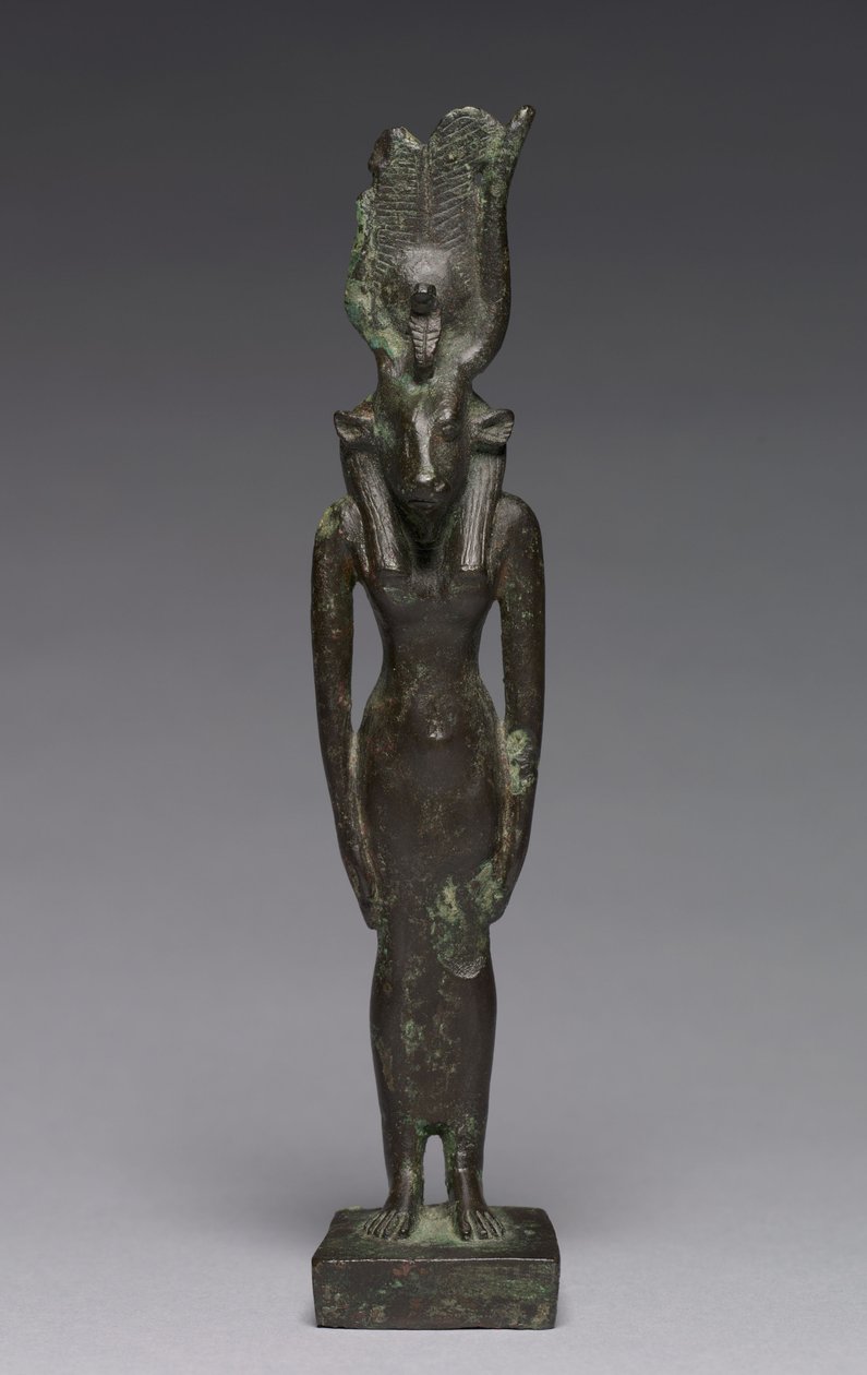 Statuett av Hathor, 664-30 f.Kr av Late Period Egyptian