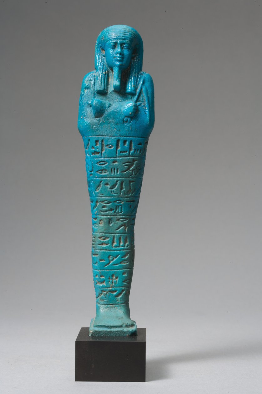Ushabti for Psammtik født av Saba-rekhyet (fajanse) av Late Period Egyptian