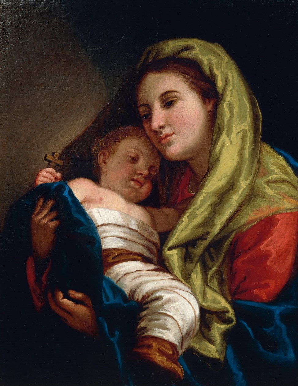 Madonna og barn, av Lattanzio Querena (1768-1853). av Lattanzio Querena