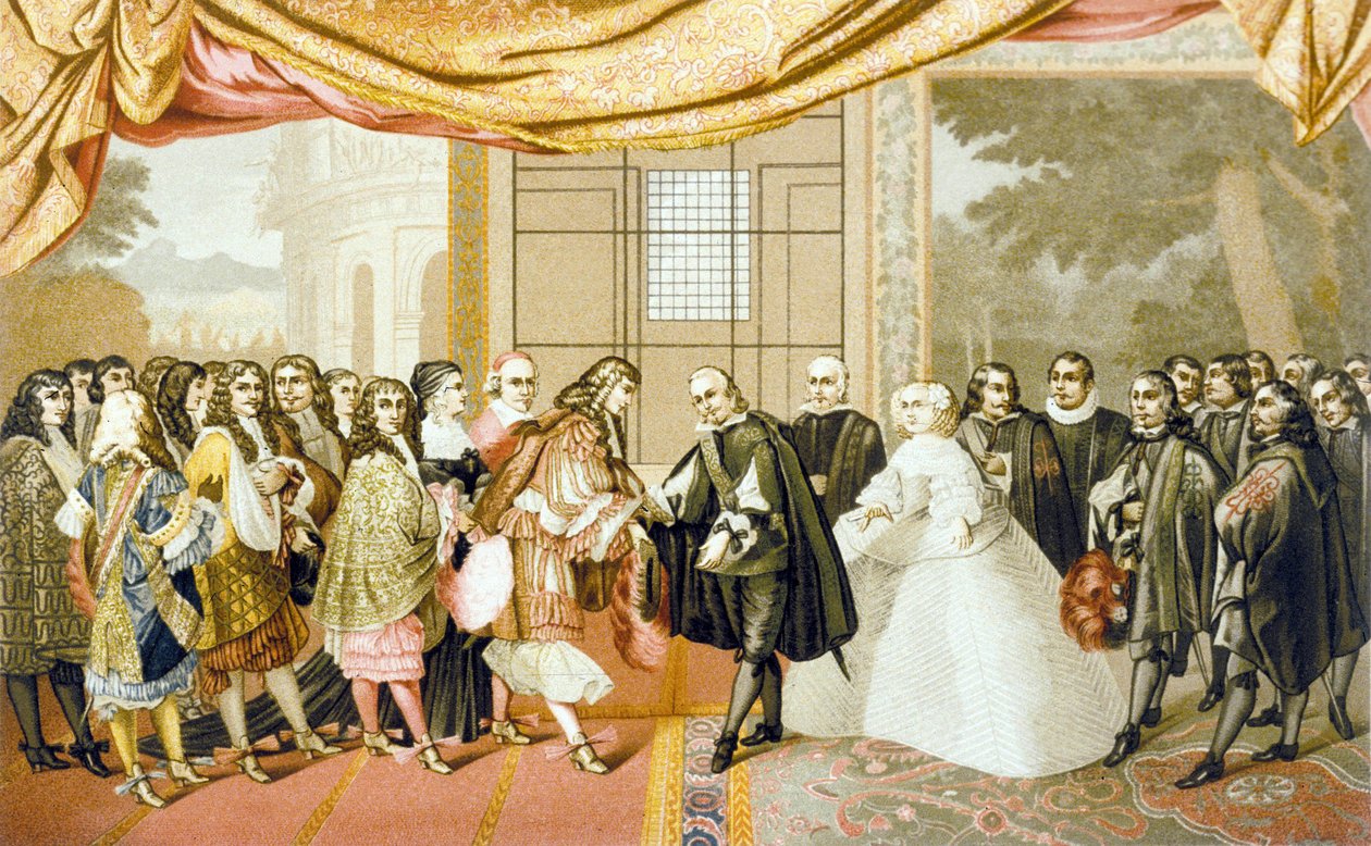 Møte mellom Louis XIV og Philippe IV på Isle des Faisans, 7. november 1659 av Laumosnier