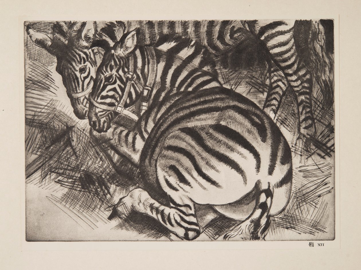 Zebraer, pub. 1930. av Laura Knight